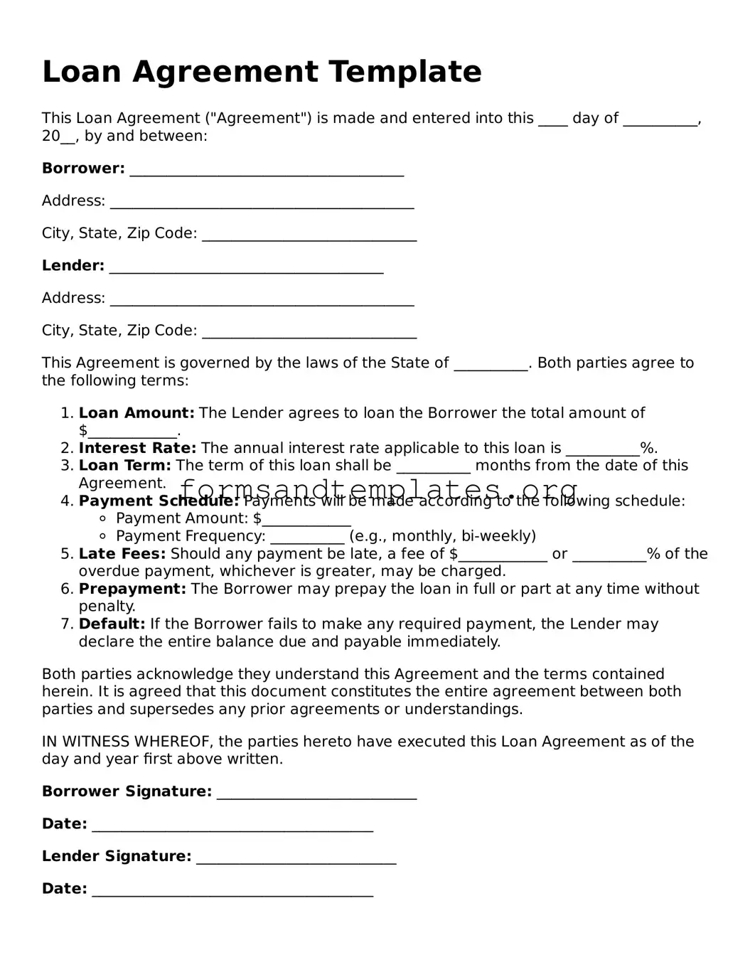 Attorney-Verified Loan Agreement Template