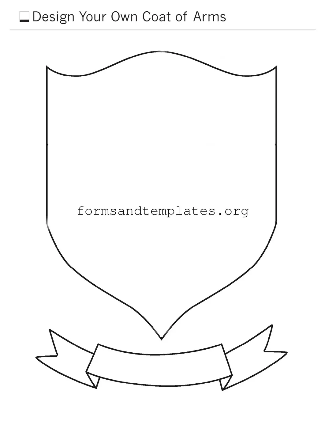 Printable Coat Of Arms Template