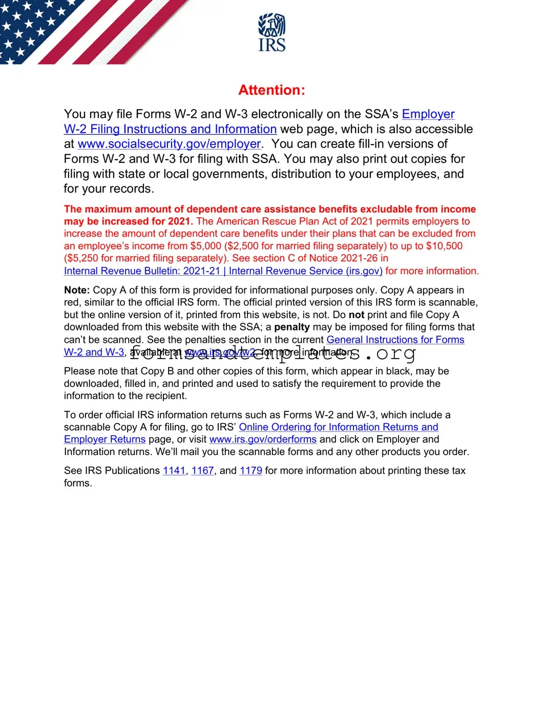 Printable IRS W-3 Template