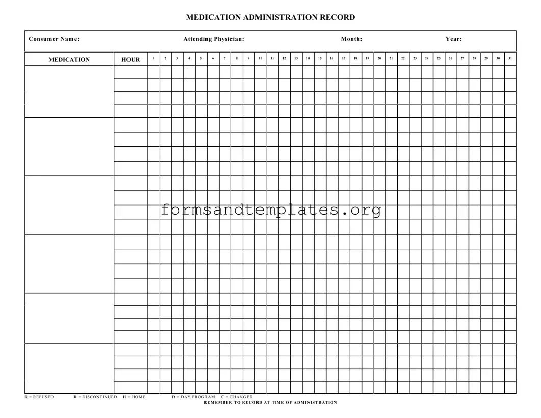 Printable Medication Administration Record Sheet Template