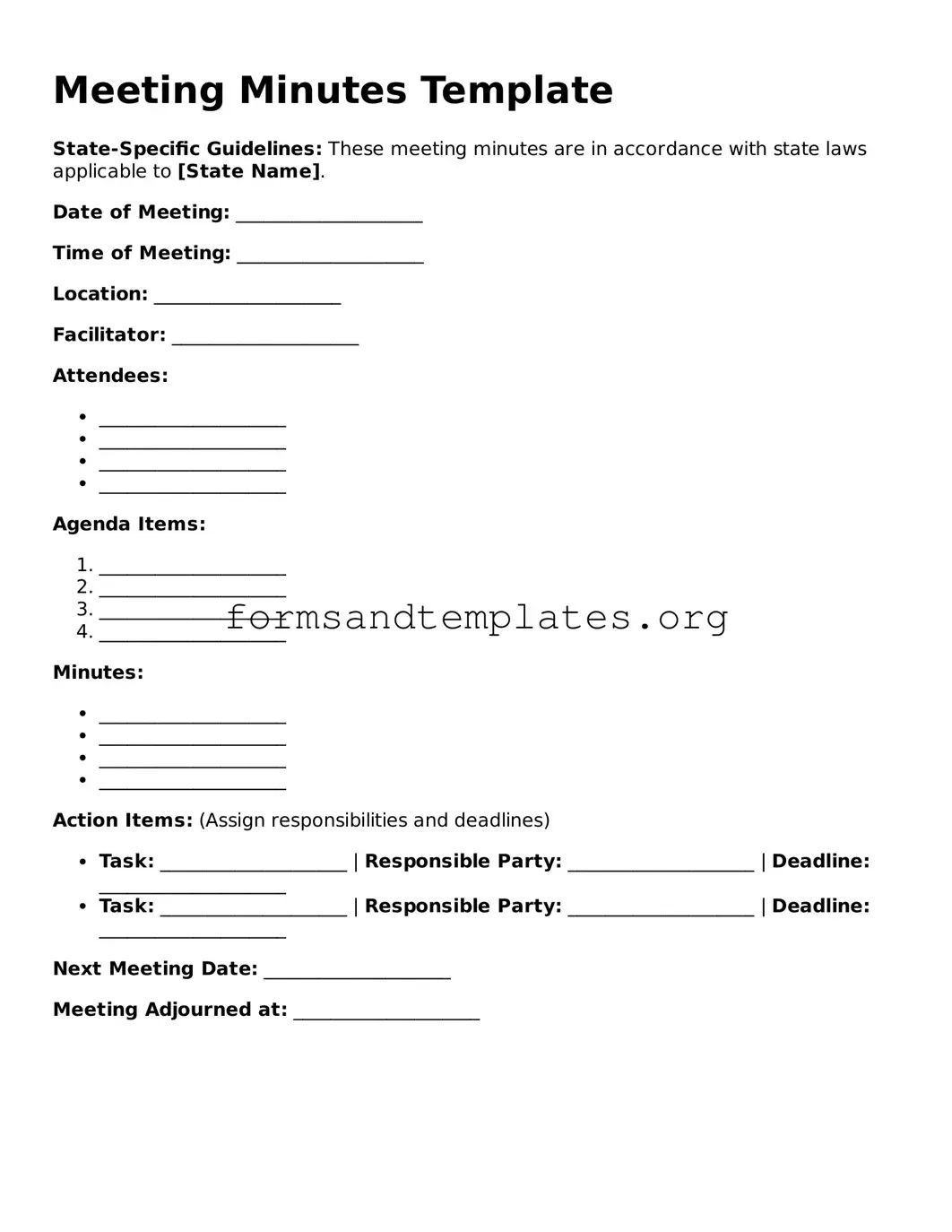 Attorney-Verified Meeting Minutes Template