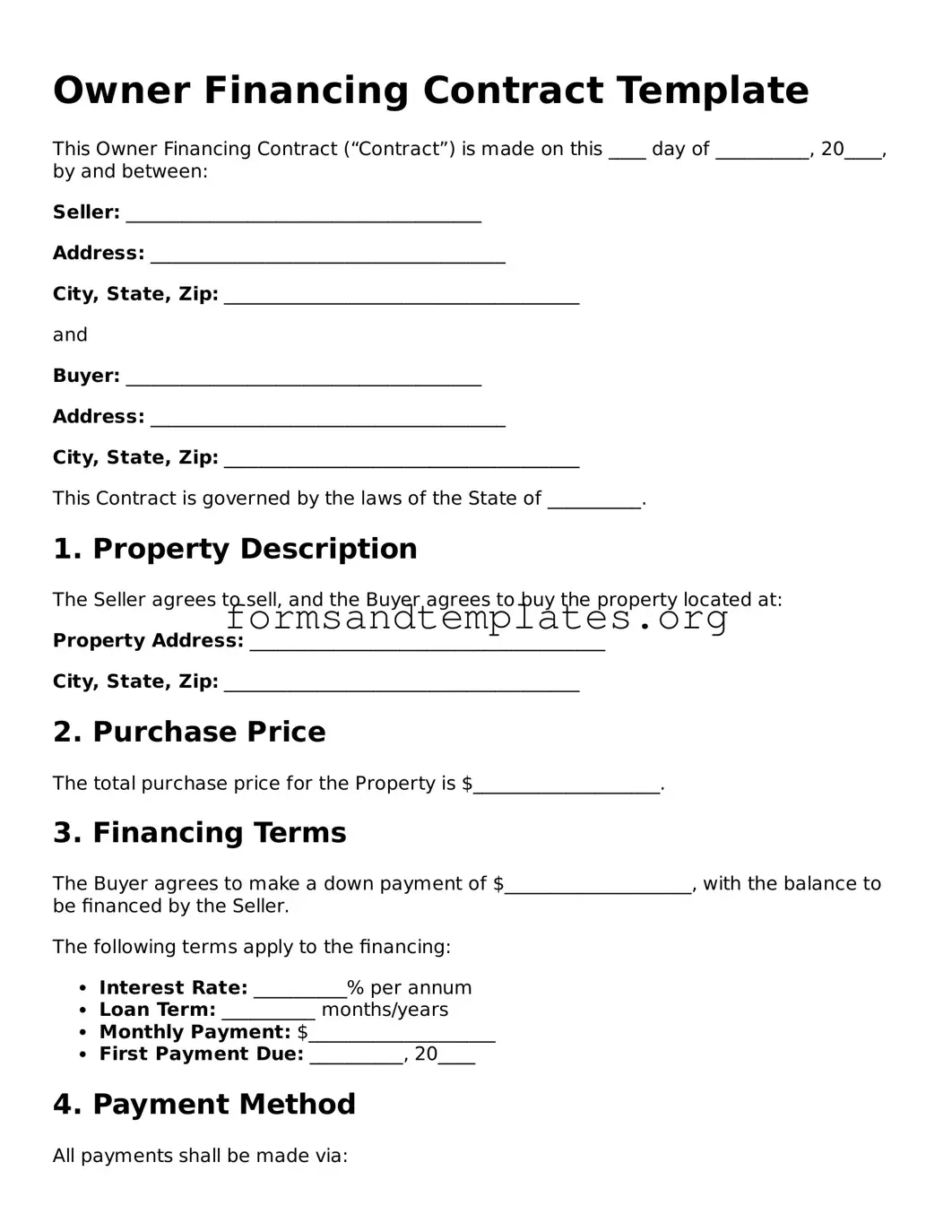 Attorney-Verified Owner Financing Contract Template