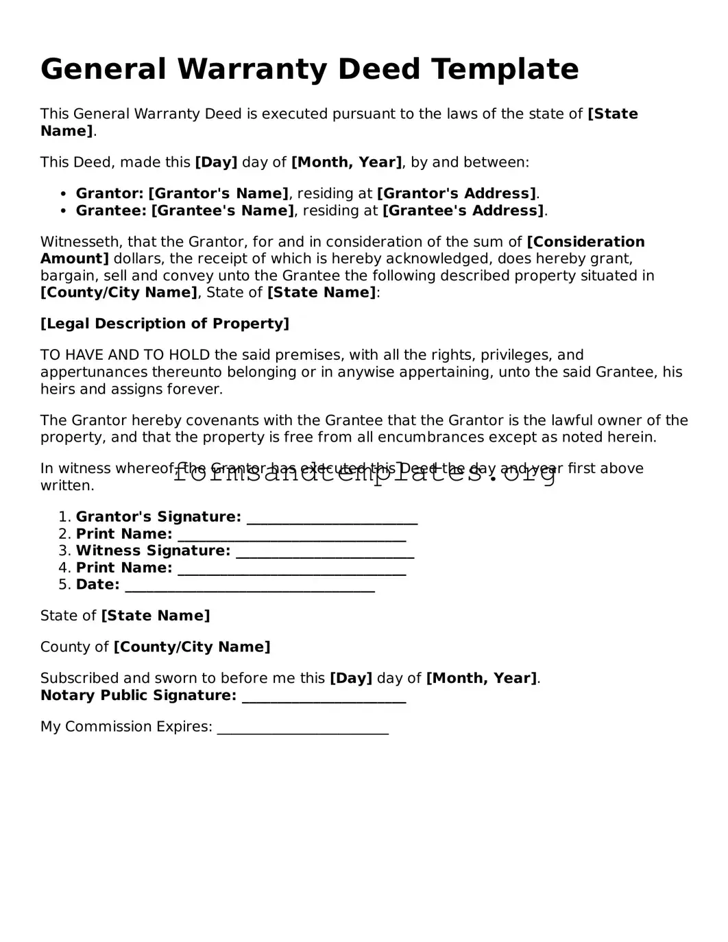 Attorney-Verified Deed Template