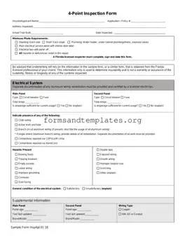 Printable 4 Point Inspection Template