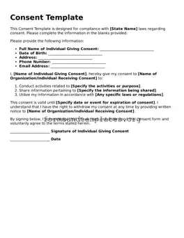 Attorney-Verified Consent Template