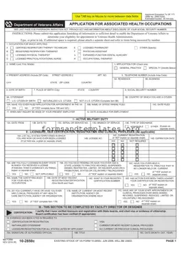 Printable VA 10-2850c Template