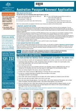 Printable Australian Passport Renewal Template