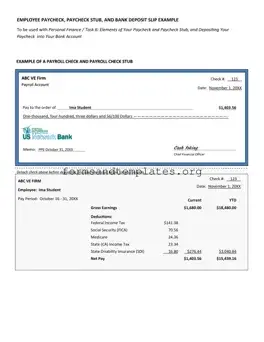 Printable Payroll Check Template