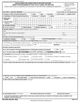 Printable DD 149 Template