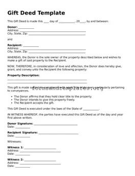 Attorney-Verified Gift Deed Template