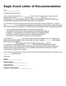 Attorney-Verified Eagle Scout Letter of Recommendation Template