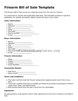 Attorney-Verified Firearm Bill of Sale Template
