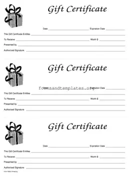 Printable Gift Certificate Template