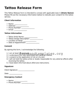 Attorney-Verified Tattoo Release Template