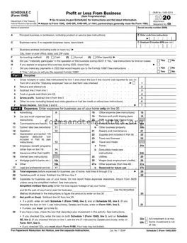 Printable IRS Schedule C 1040 Template