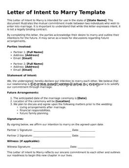 Attorney-Verified Letter of Intent to Marry Template