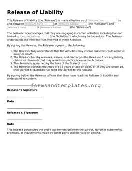 Attorney-Verified Release of Liability Template