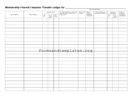 Printable Membership Ledger Template