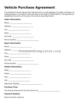 Attorney-Verified Vehicle Purchase Agreement Template