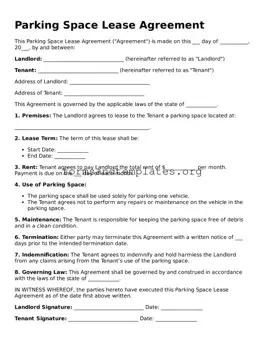 Attorney-Verified Parking Space Lease Agreement Template