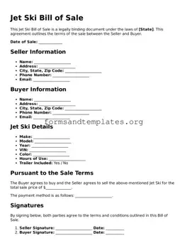 Attorney-Verified Jet Ski Bill of Sale Template