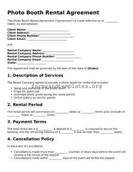 Attorney-Verified Photo Booth Rental Agreement Template