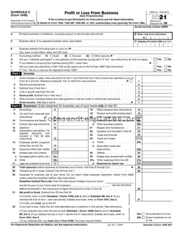 Printable IRS Schedule C 1040 Template