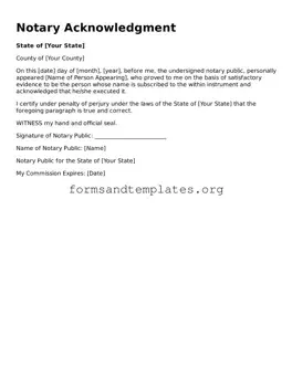 Attorney-Verified Notary Acknowledgement Template