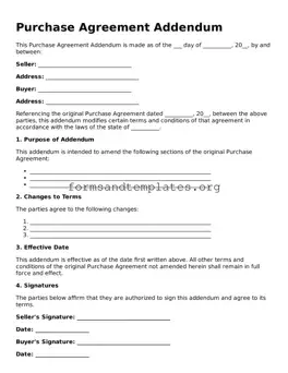 Attorney-Verified Purchase Agreement Addendum Template
