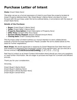 Attorney-Verified Purchase Letter of Intent Template