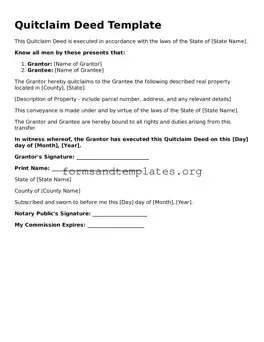 Attorney-Verified Quitclaim Deed Template