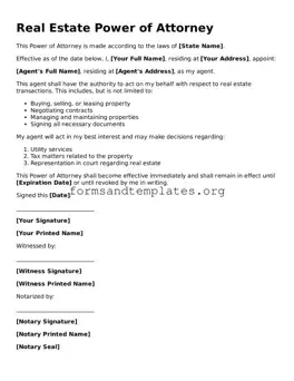 Attorney-Verified Real Estate Power of Attorney Template