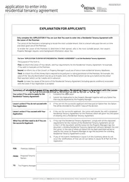 Printable Reiwa Tenancy Application Template