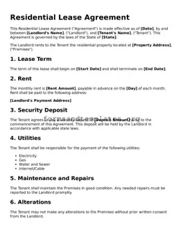 Attorney-Verified Residential Lease Agreement Template