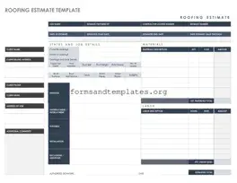 Printable Roofing Estimate Template
