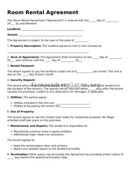Attorney-Verified Room Rental Agreement Template