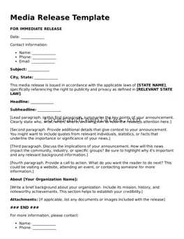 Attorney-Verified Media Release Template