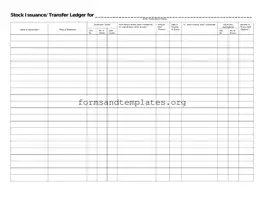 Printable Stock Transfer Ledger Template