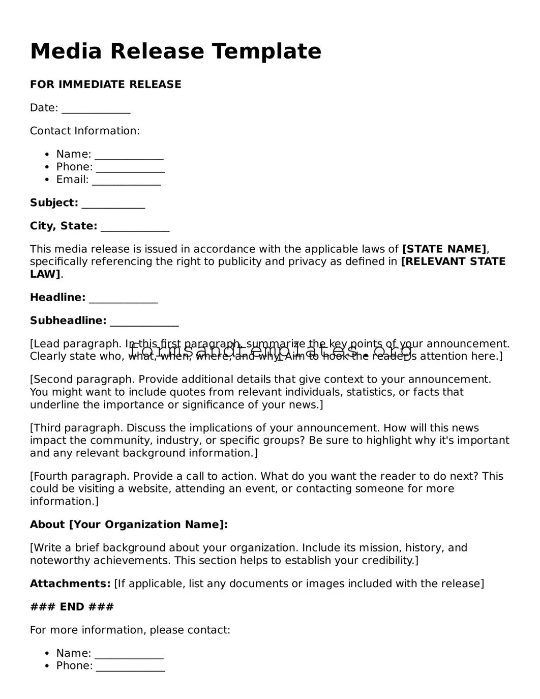 Attorney-Verified Media Release Template